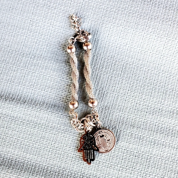 New Unique Spiritual Charm Silver Bracelet. - Picture 4 of 12